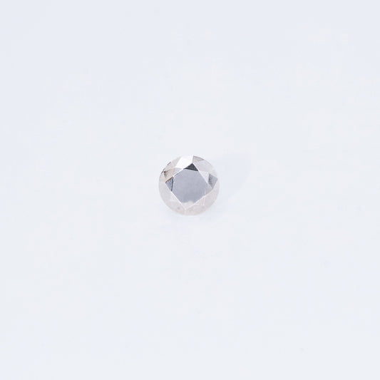 LARGE FACET SILVER STUD EARRING