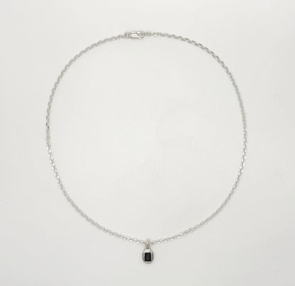 O DROP STONE NECKLACE (BLACK ONYX)