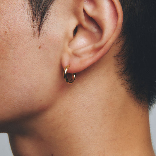 PLAIN GOLD HOOP EARRING