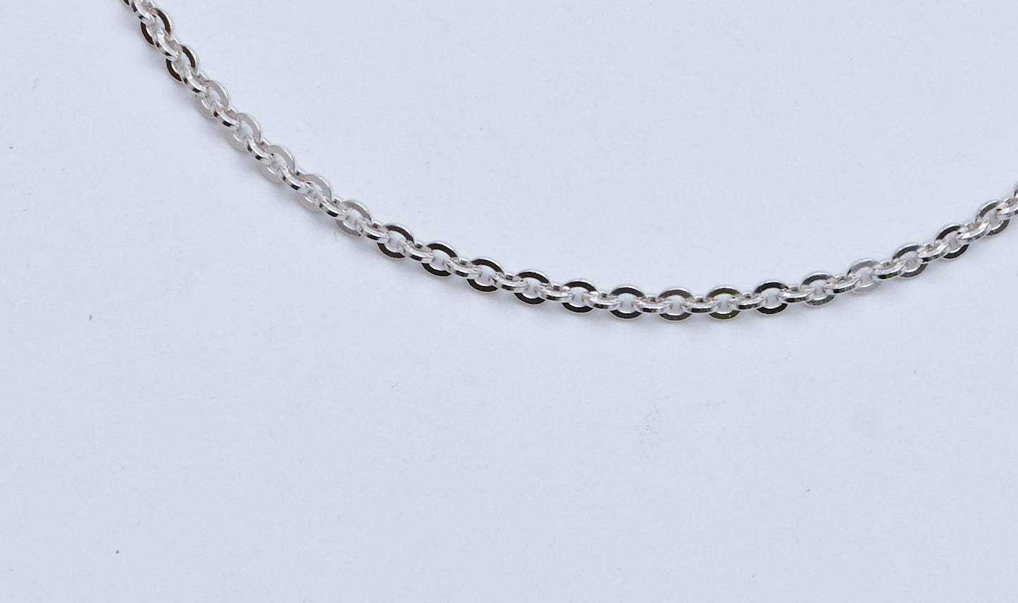 OVAL FACET CHAIN NECKLACE