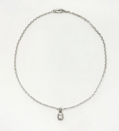 OX DROP STONE NECKLACE (WHITE TOPAZ)