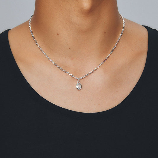 OX DROP STONE NECKLACE (WHITE TOPAZ)