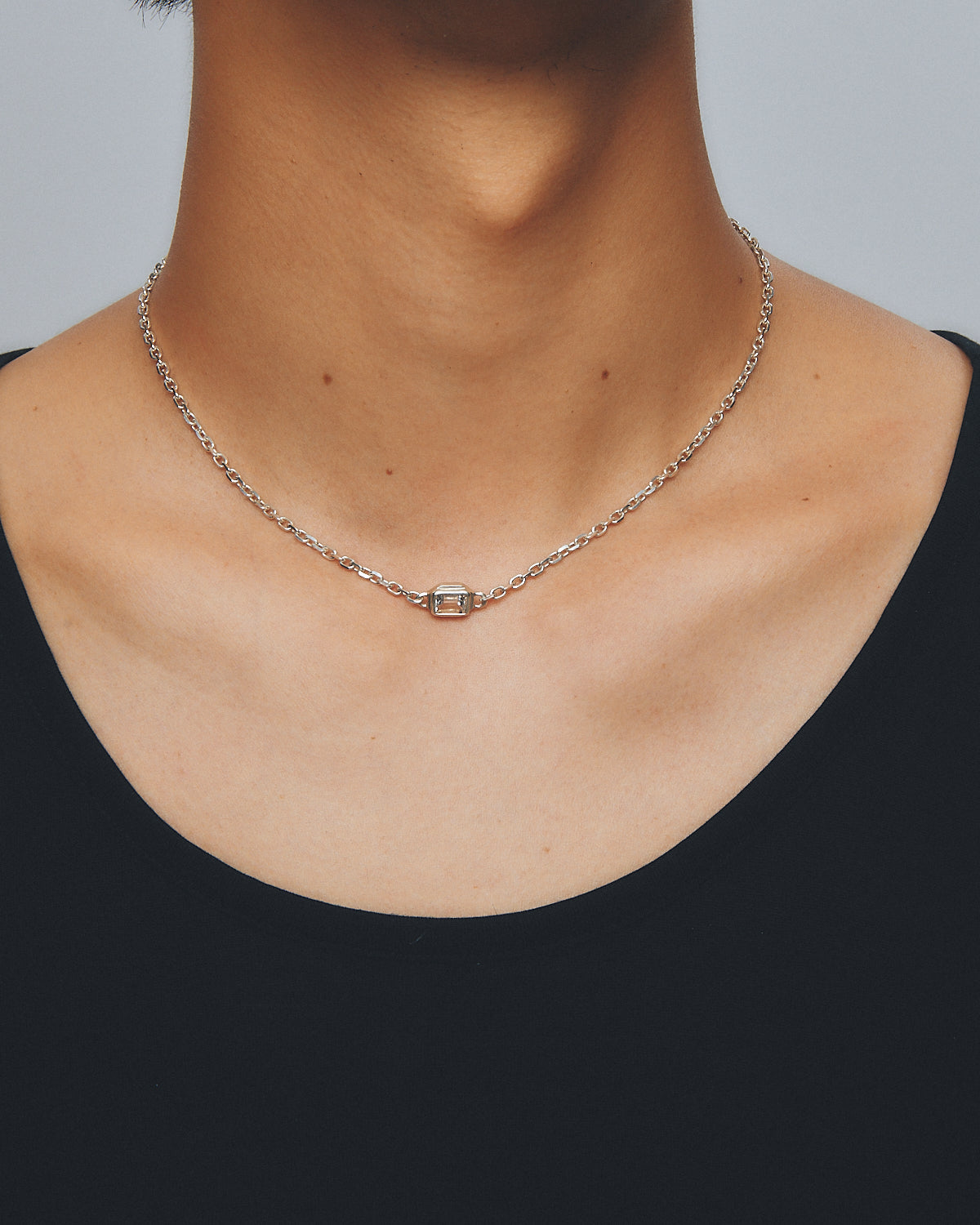 OX STONE THIN CHAIN NECKLACE